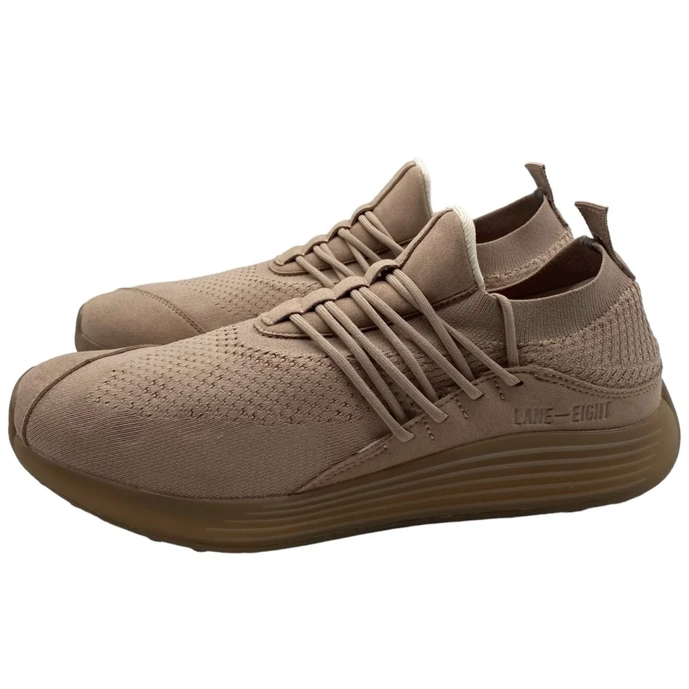 Lane Eight Mens Shoes 9 Trainer AD 1 Dusty Taupe Brown Low Top Athletic Sneakers - Picture 12 of 12